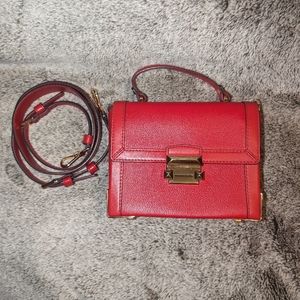 Michael kors small leather trunk crossbody bag